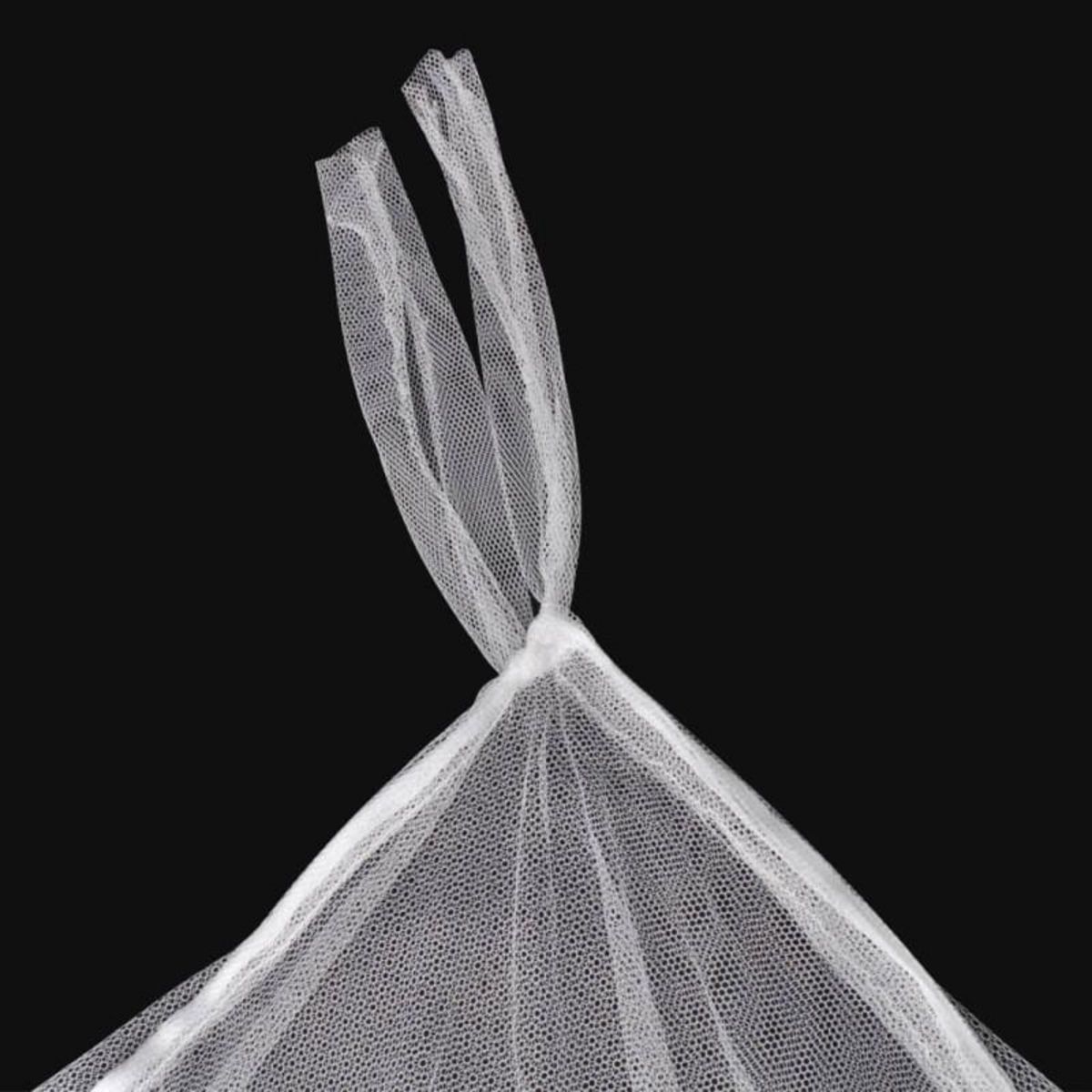 VIDAXL Moustiquaire de lit carre 3 ouvertures 2 pcs