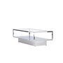 Voir la diapositive 2 : Paris Prix Table Basse Design en Verre  Maglehem  130cm Argent