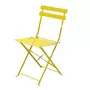 GARDENSTAR Chaise de jardin pliante acier jaune POP