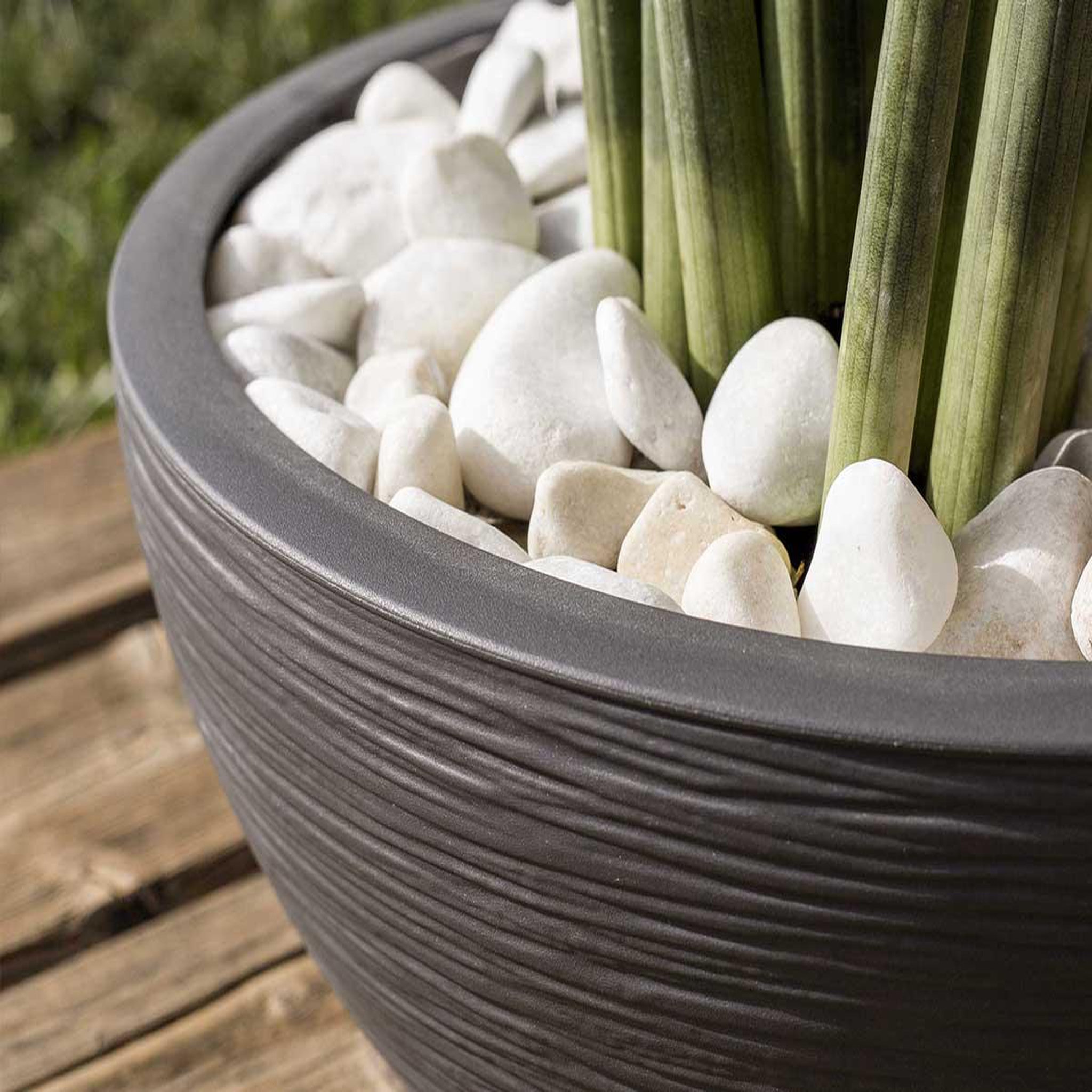 Voir la diapositive 3 : Eda Pot de fleur Vasque Graphit Anthracite - Eda