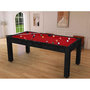 Voir la diapositive 4 : Paris Prix Table de Billard Convertible  Oregon  213cm Noir & Rouge
