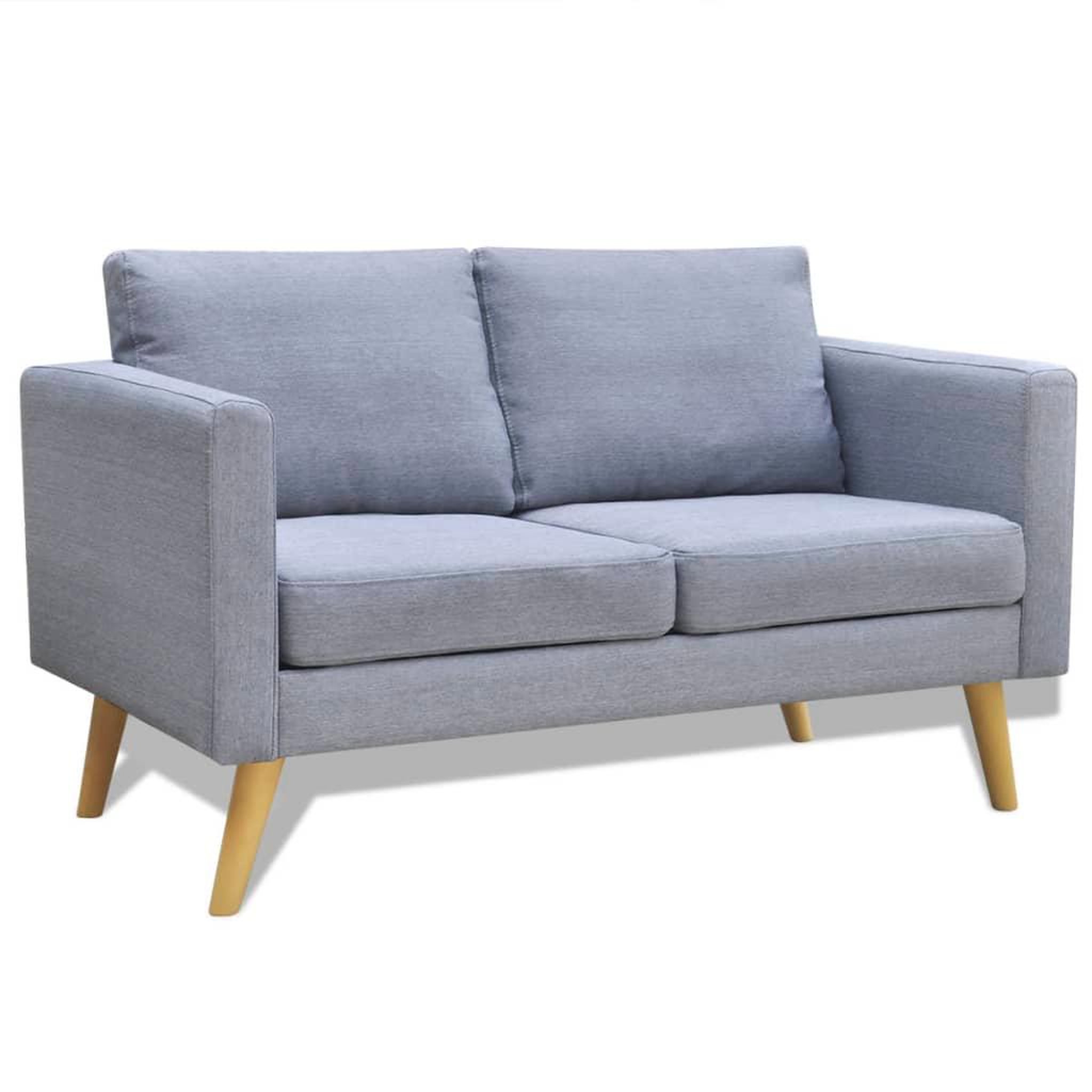 Voir la diapositive 2 : VIDAXL Ensemble de canapes a 2 places et a 3 places Tissu Gris clair