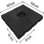 Voir la diapositive 3 : Habitat et Jardin 4 Dalles à lester pour gros parasol déporté - 4 x 3 - 104 KG - Noir
