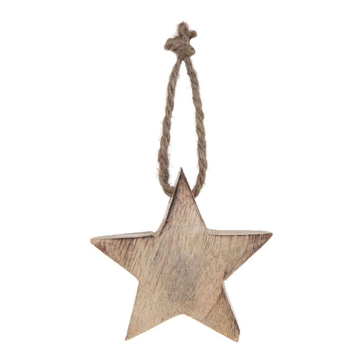 FEERIC LIGHT & CHRISTMAS Décoration de Noël à suspendre en bois étoile Terre sauvage