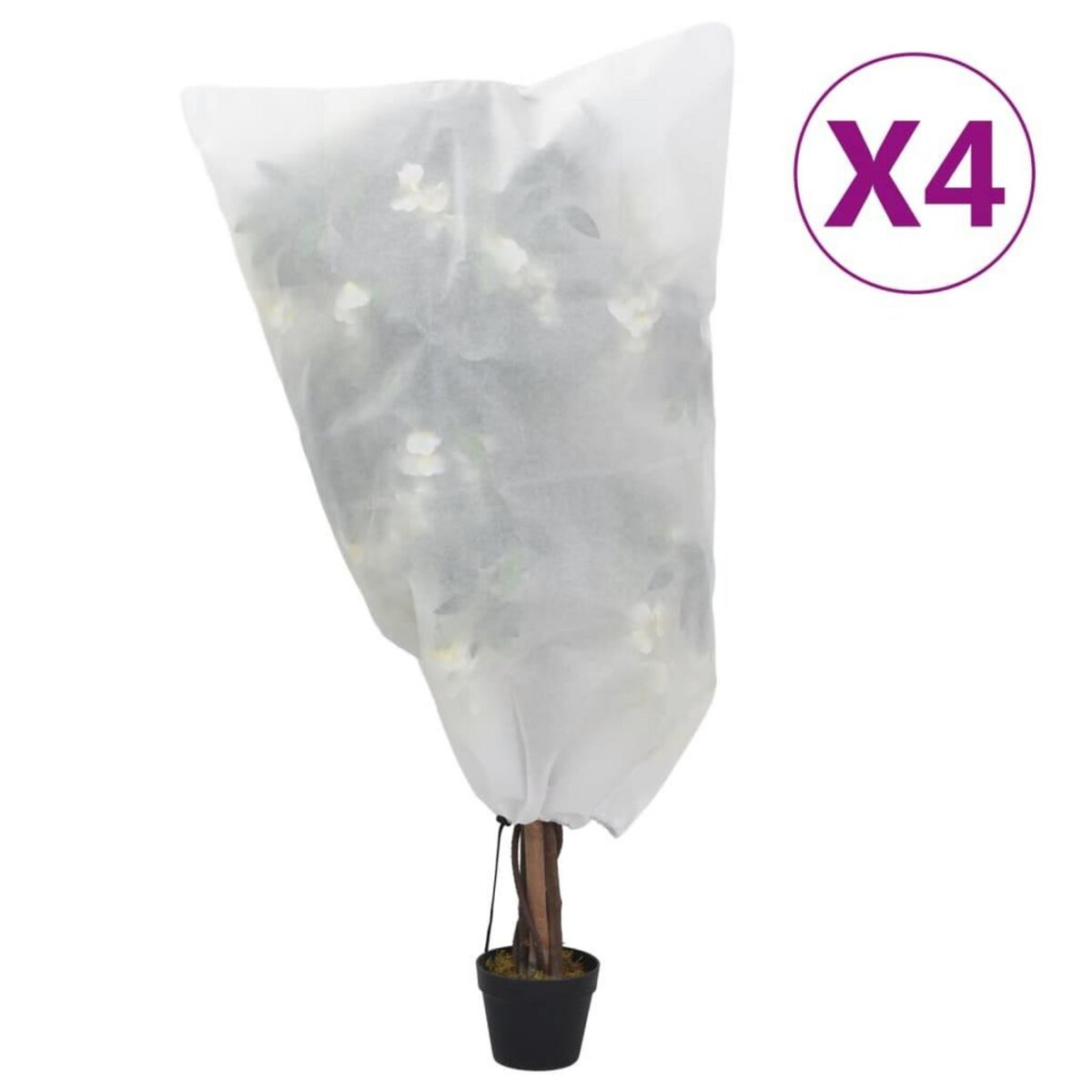 VIDAXL Housses de protection pour plantes avec cordon de serrage 4 pcs