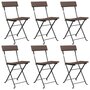 Voir la diapositive 2 : VIDAXL Chaises de bistrot pliantes lot de 6 Resine tressee et acier