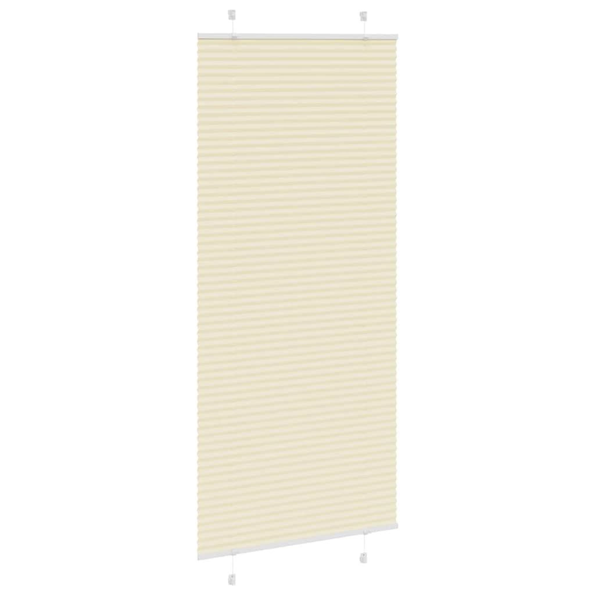 Voir la diapositive 3 : VIDAXL Store plisse creme 85x200 cm largeur du tissu 84,4 cm polyester