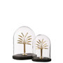 Voir la diapositive 2 : Paris Prix Cloche Déco en Verre  Palmier  22cm Doré