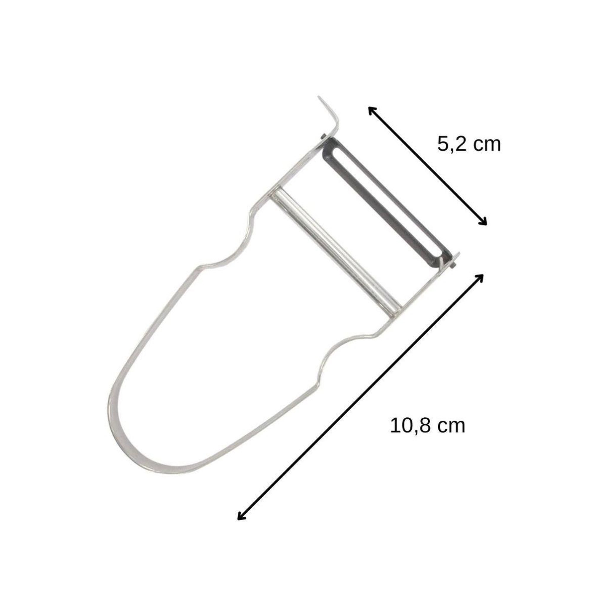 Voir la diapositive 3 : Fackelmann Lot de 2 rasoirs à légumes 11 cm castor en inox fackelmann