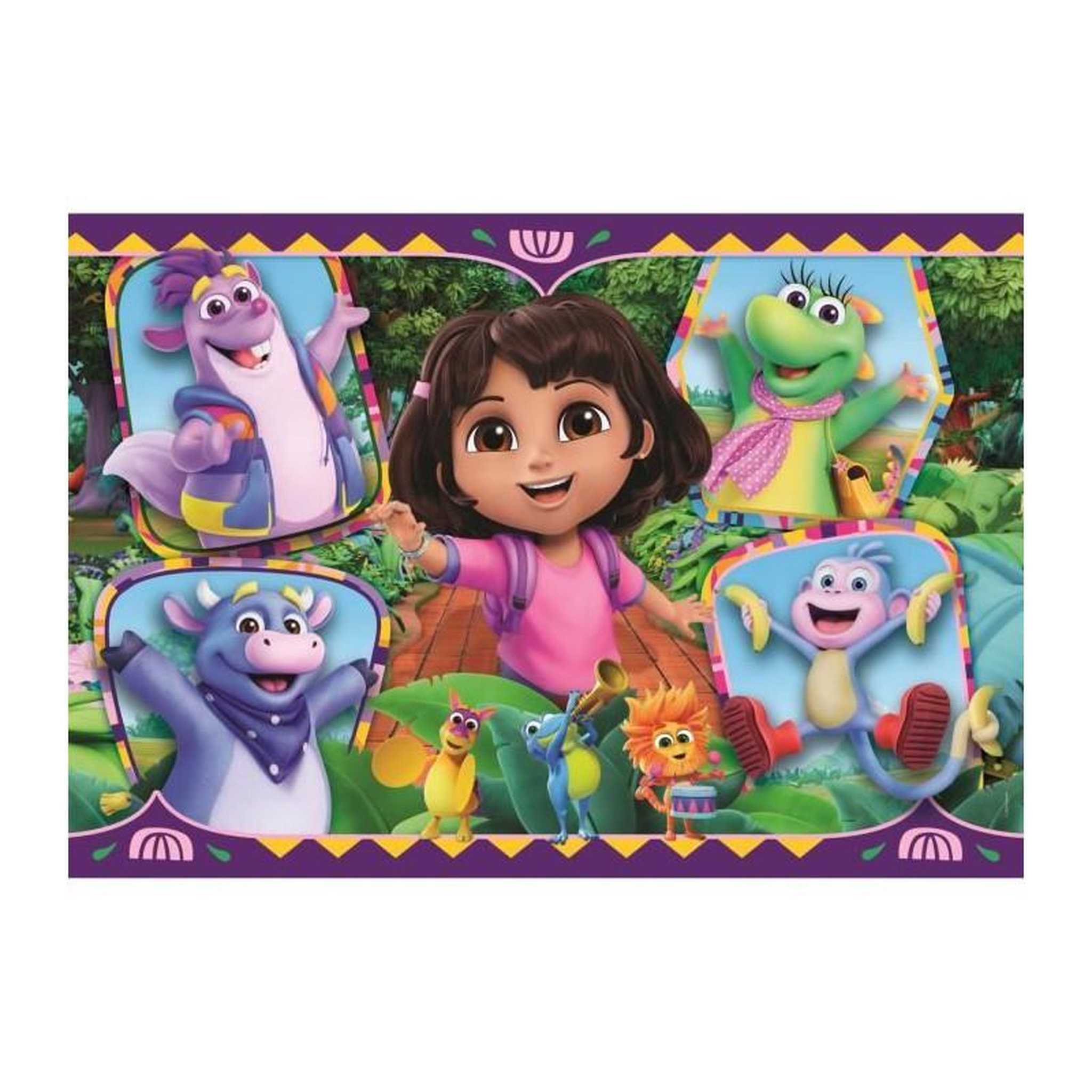Voir la diapositive 2 : CLEMENTONI Puzzle enfant 104 pièces Maxi – Dora – Grand format – Dès 6 ans – Clementoni