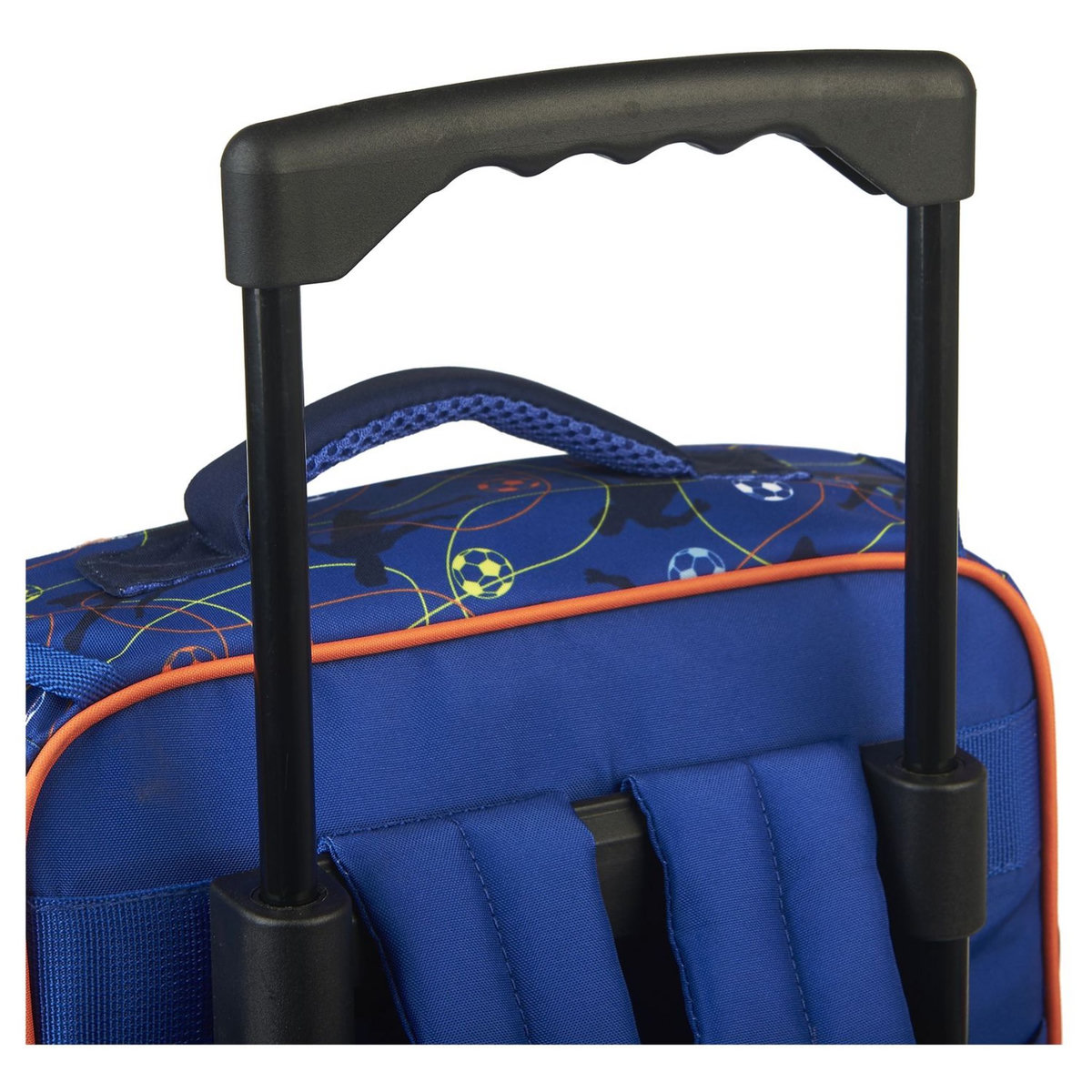 AUCHAN Sac à dos à roulettes bleu FOOTBALL