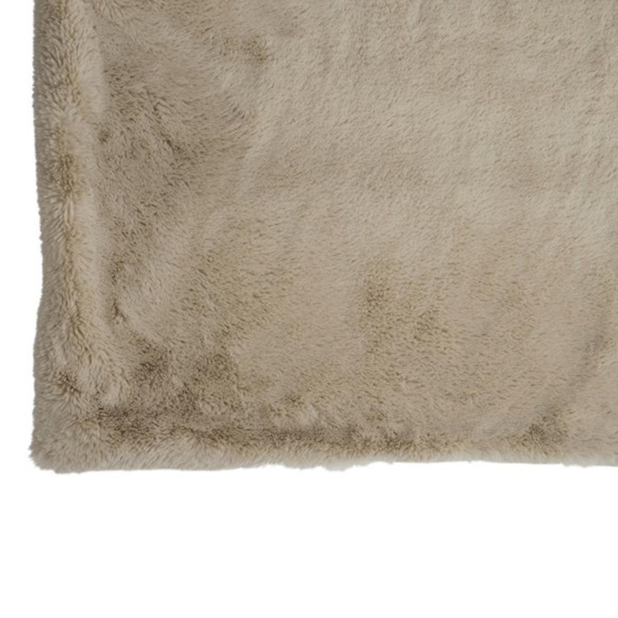 Voir la diapositive 3 : J-LINE Plaid imitation fourrure  cutie  130x180cm gris clair