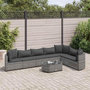 Voir la diapositive 1 : VIDAXL Salon de jardin 8 pcs avec coussins gris resine tressee