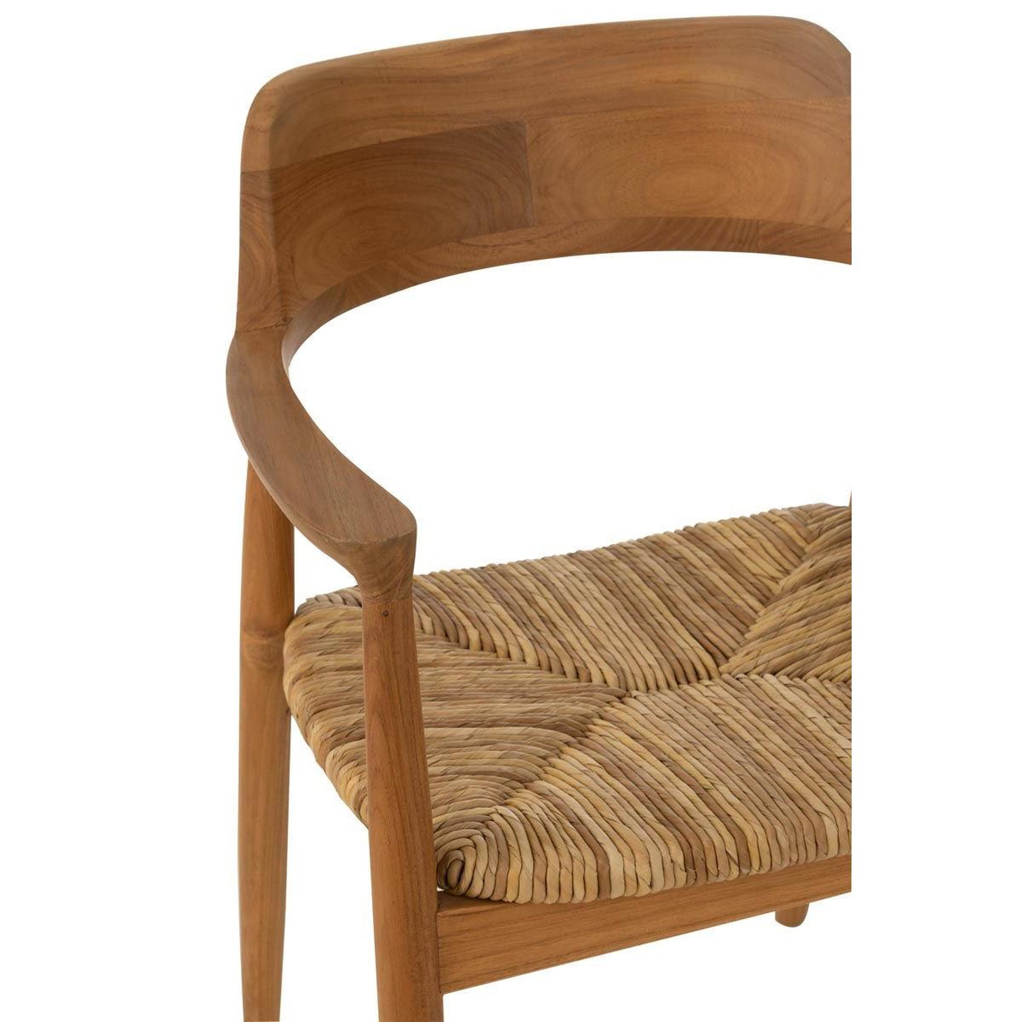 Voir la diapositive 5 : J-LINE Chaise en teck  hiro  77cm naturel