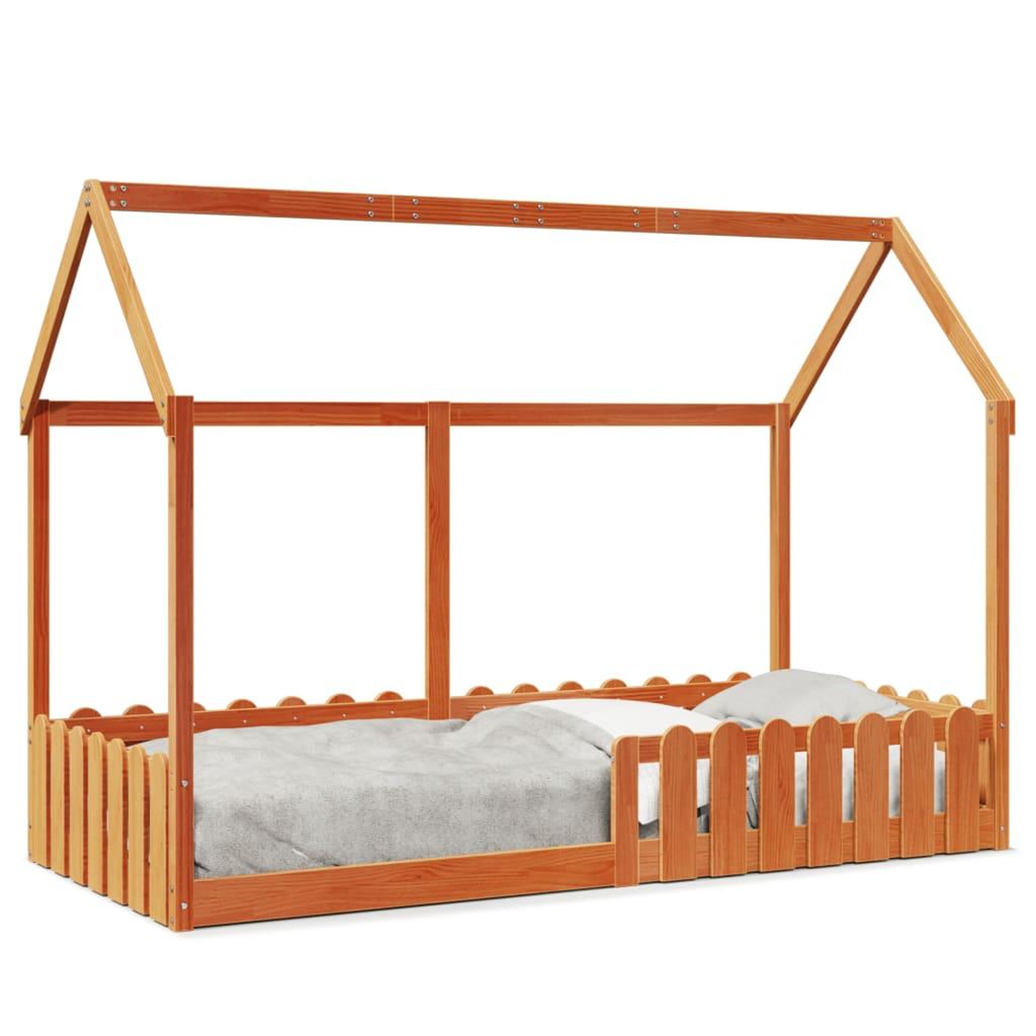 Voir la diapositive 2 : VIDAXL Cadre de lit d'enfants forme de maison sans matelas 90x200 cm