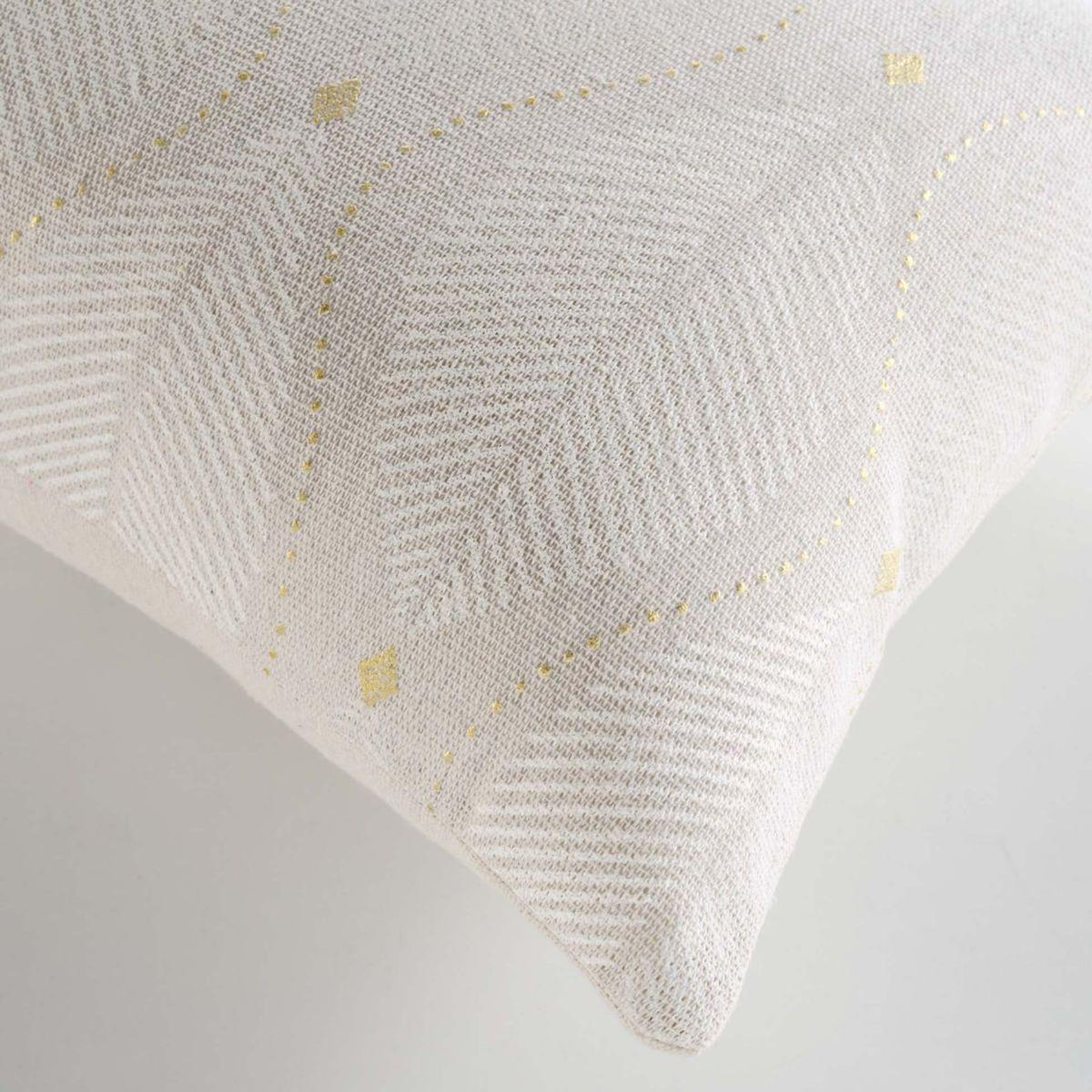 Paris Prix Coussin Imprimé Métallisé  Maho  30x50cm Blanc