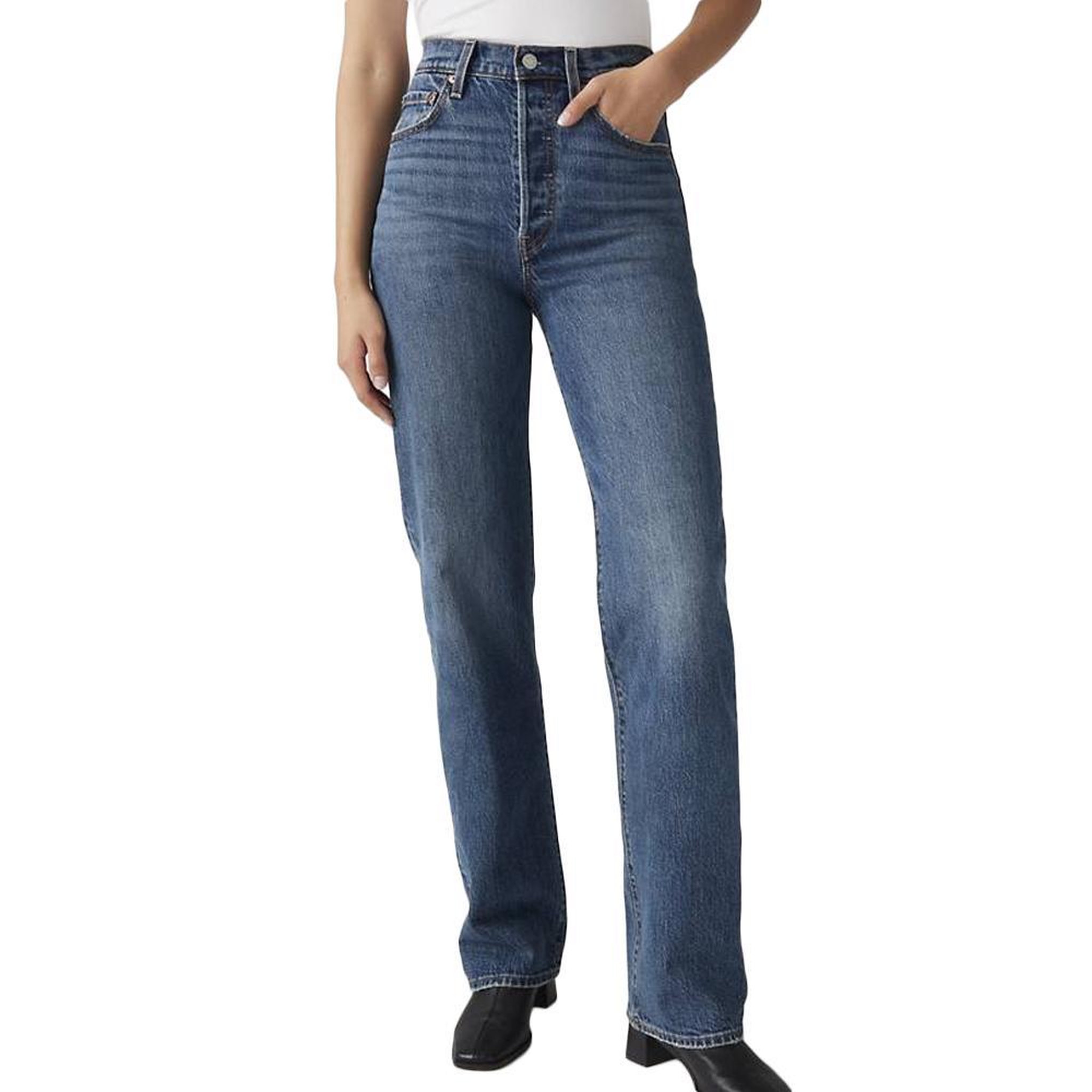 Levi's Jean Straight Bleu Clair Levi's Ribcages. Coloris disponibles : Bleu