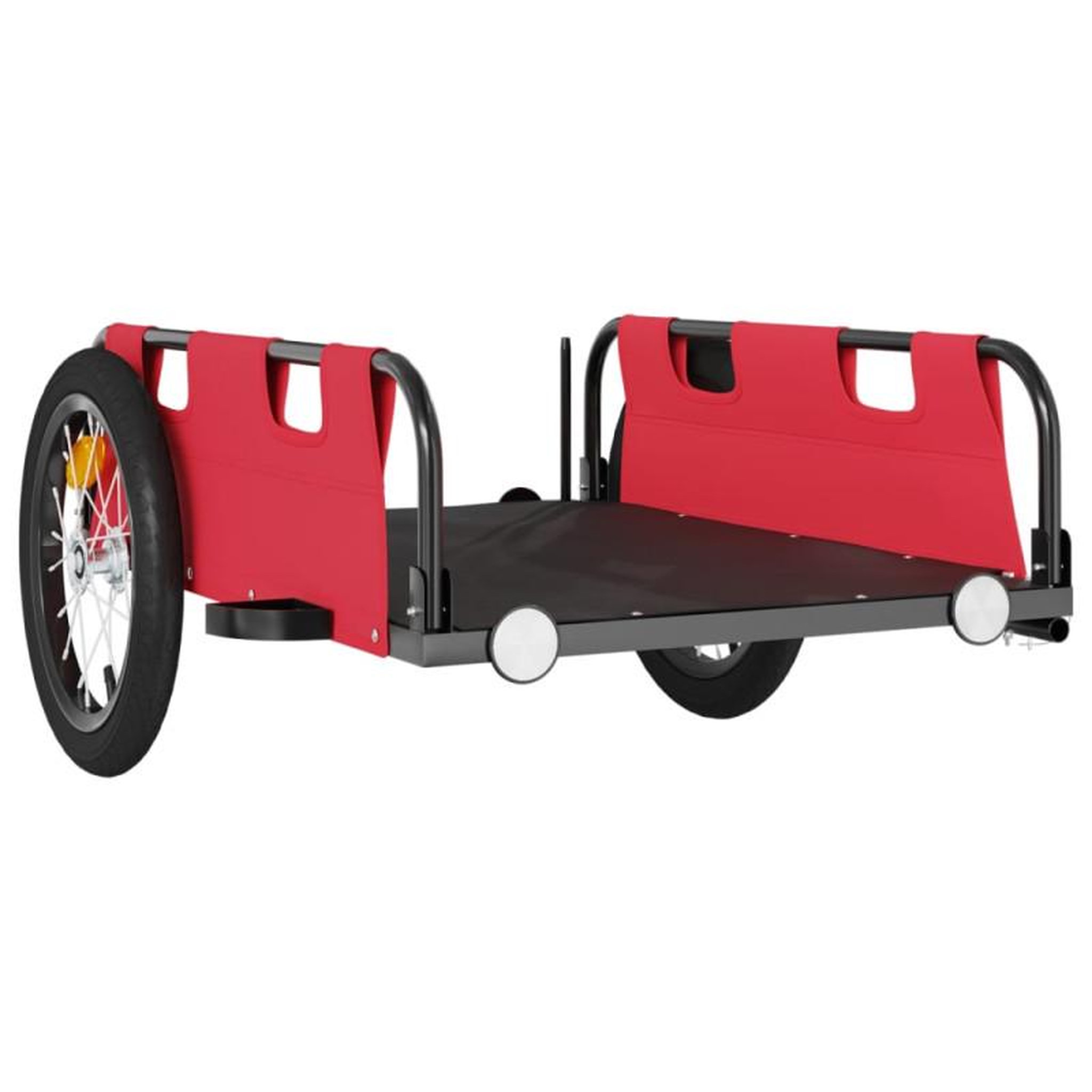 Voir la diapositive 4 : VIDAXL Remorque de vélo rouge tissu oxford et fer