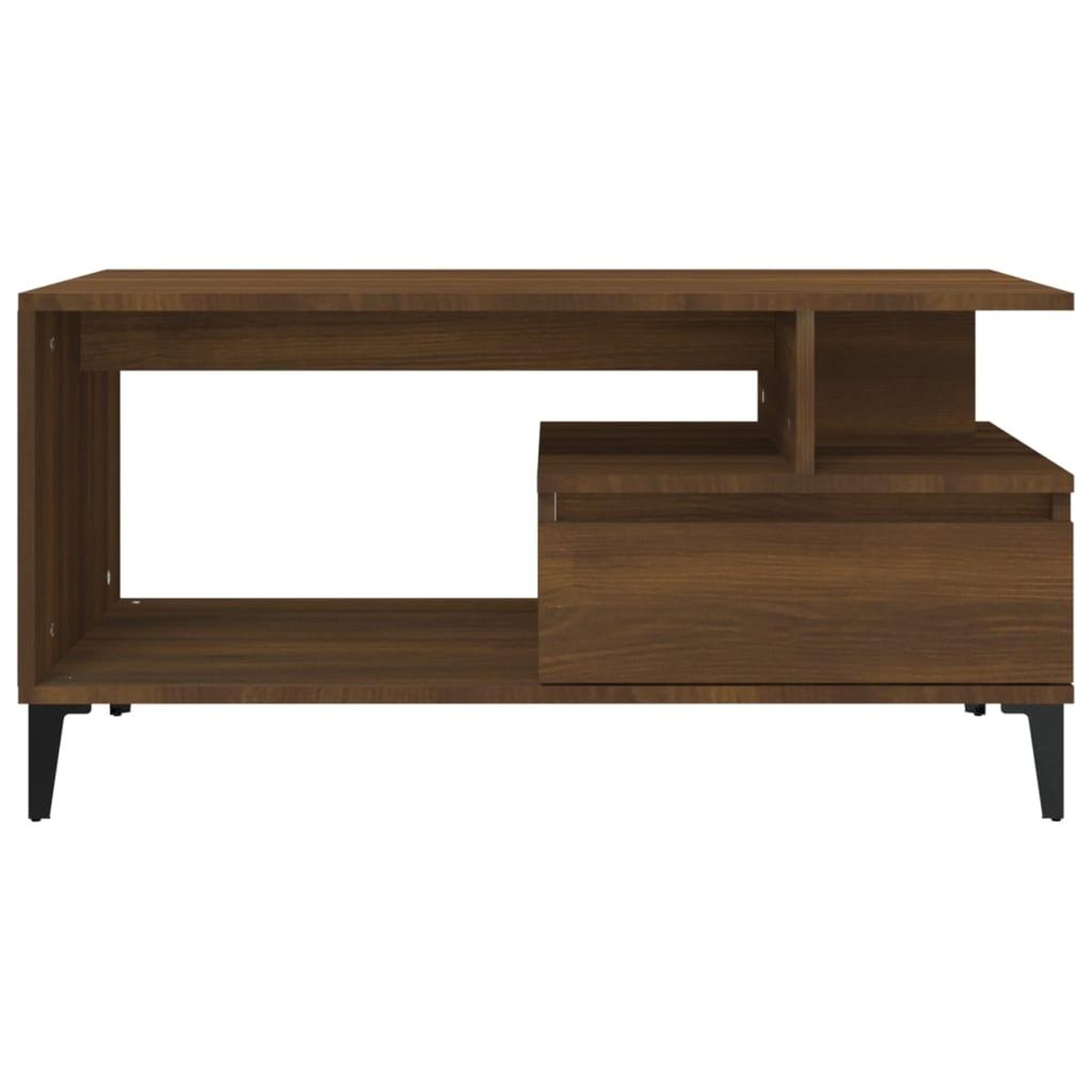 Voir la diapositive 5 : VIDAXL Table basse Chene marron 90x49x45 cm Bois d'ingenierie