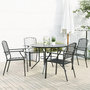 Voir la diapositive 1 : VIDAXL Ensemble de chaises de jardin empilables 5 pcs anthracite