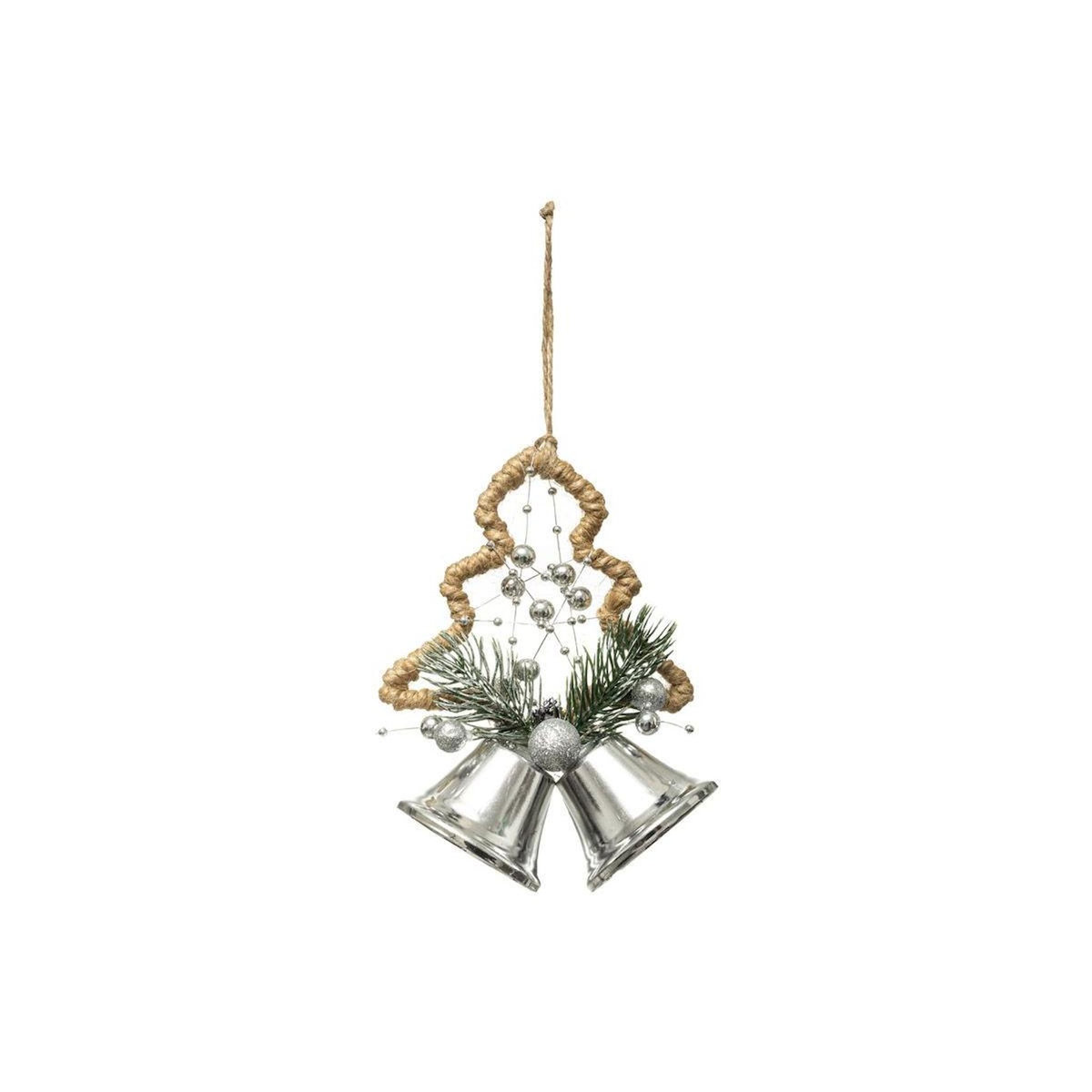 FEERIC LIGHT & CHRISTMAS Sujet de Noël Cloche  Hors Piste  13cm Argent