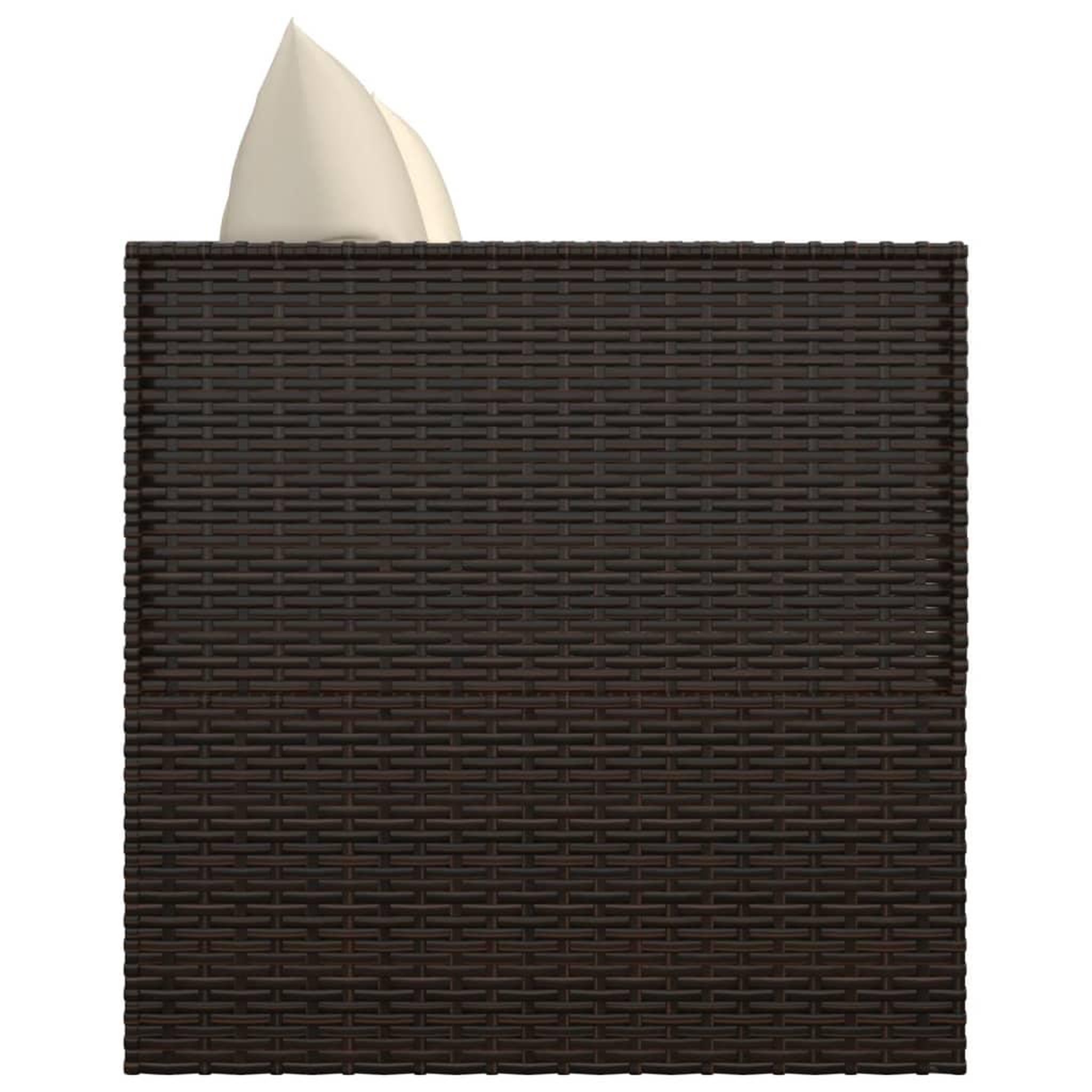 Voir la diapositive 4 : VIDAXL Lit de salon d'exterieur avec coussins Marron Resine tressee
