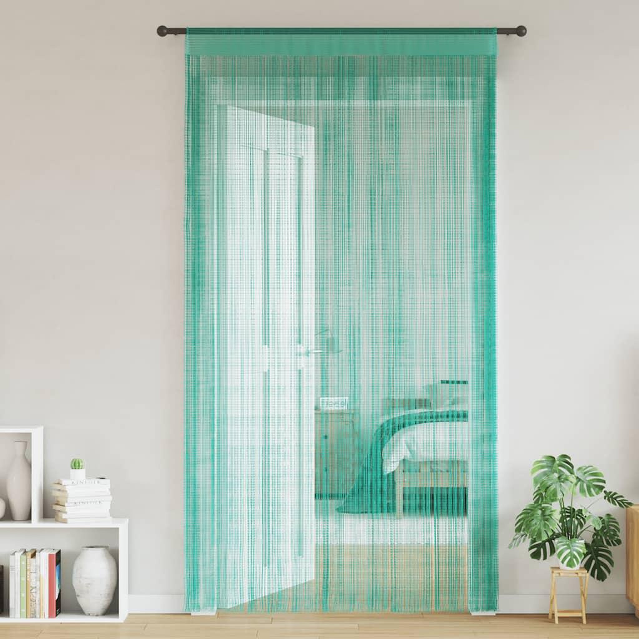 VIDAXL Rideaux a fils 2 pcs turquoise 100x250 cm