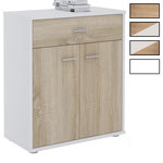 IDIMEX Buffet MONACO, en mélaminé. Coloris disponibles : Blanc, Marron, Bicolore