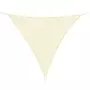 OUTSUNNY Voile d'ombrage triangulaire grande taille 4 x 4 x 4 m polyéthylène haute densité résistant aux UV crème