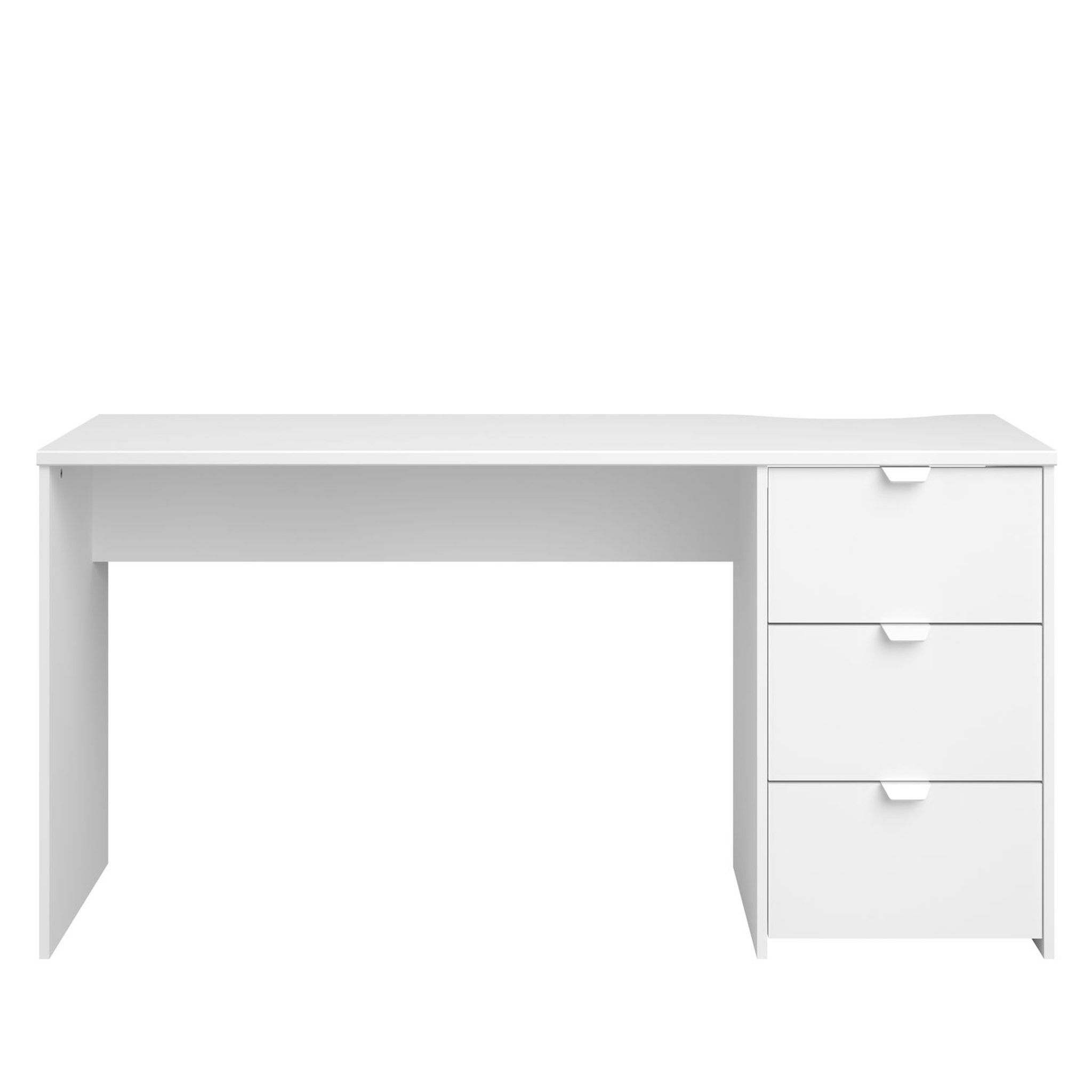 Voir la diapositive 7 : Bureau droit 3 tiroirs L150cm WHITE