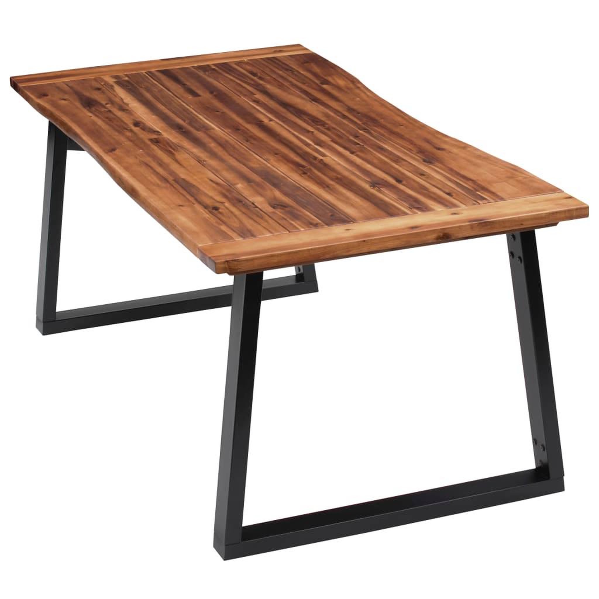 Voir la diapositive 3 : VIDAXL Table a manger Bois d'acacia massif 180x90 cm
