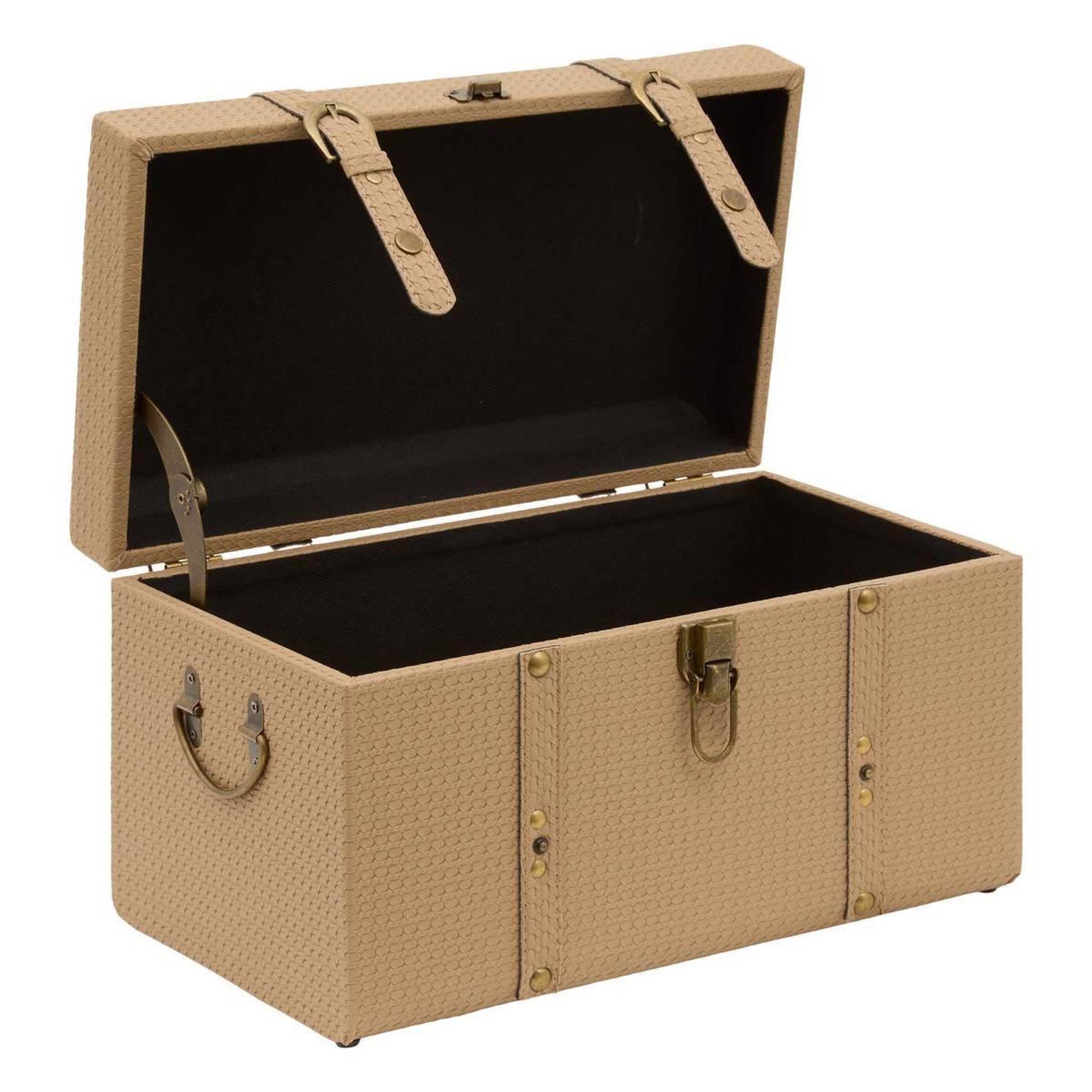 Voir la diapositive 2 : ATMOSPHERA Lot de 3 malles de rangement  bonie  60cm taupe