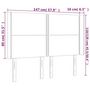 Voir la diapositive 6 : VIDAXL Tete de lit a LED Taupe 147x16x118/128 cm Tissu
