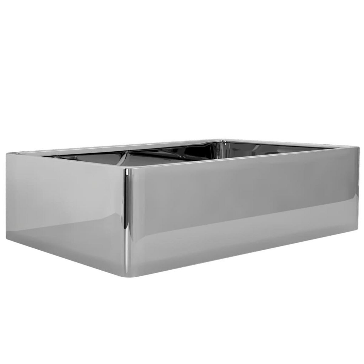 VIDAXL Lavabo 41 x 30 x 12 cm Ceramique Argente