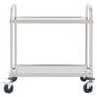 Voir la diapositive 2 : VIDAXL Chariot de cuisine a 2 niveaux 96,5x55x90 cm Acier inoxydable