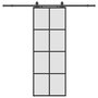 Voir la diapositive 2 : VIDAXL Porte coulissante kit de quincaillerie noir 76x205 cm verre ESG
