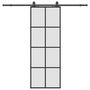 Voir la diapositive 2 : VIDAXL Porte coulissante kit de quincaillerie noir 76x205 cm verre ESG