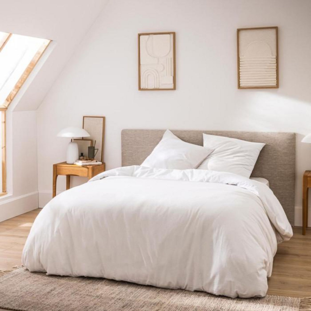 Paris Prix Parure de Lit 3 Pièces  Meline  240x220cm Blanc