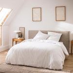 Paris Prix Parure de Lit 3 Pièces  Meline  240x220cm Blanc