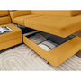 Voir la diapositive 3 : BEST MOBILIER Pablo - canapé d'angle droit - 5 places - convertible avec coffre et têtières réglables - en velours