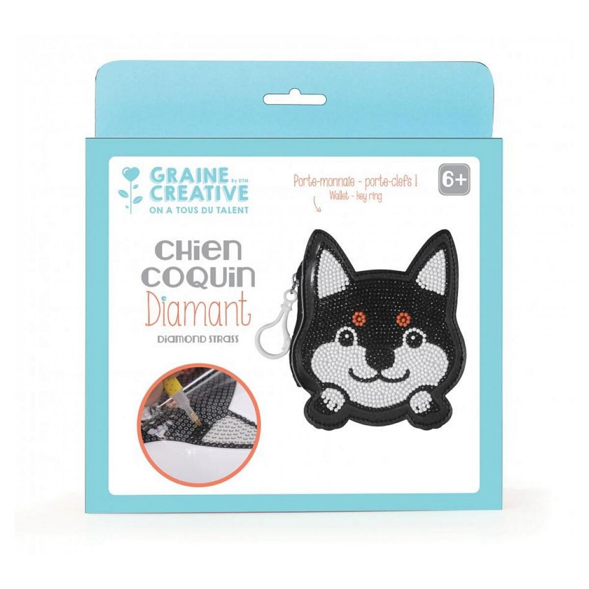Graine créative Kit diamond portemonnaie chien