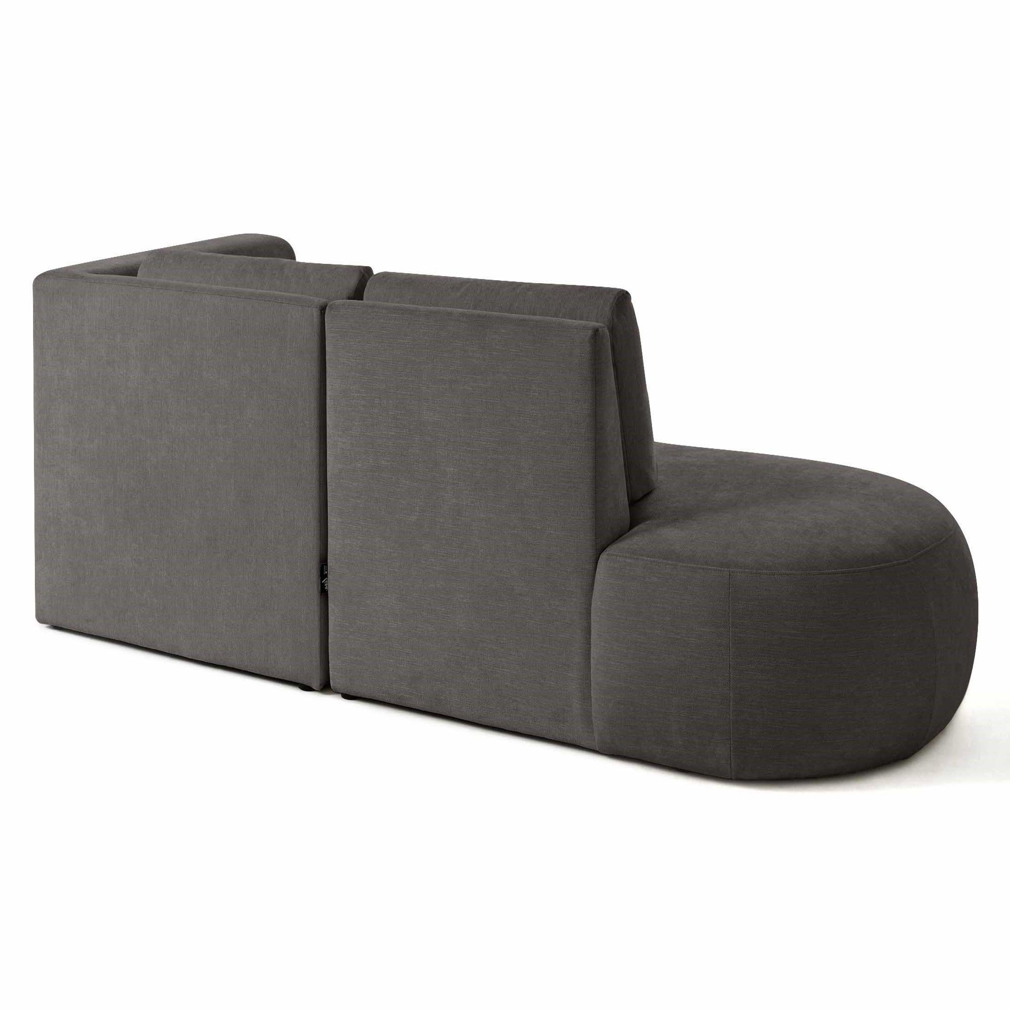 Voir la diapositive 4 : LISA DESIGN Santorini - canapé modulable d'angle droit - 4 places - en tissu texturé