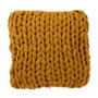 Voir la diapositive 1 : Paris Prix Coussin Carré Déco  Tricoté  40x40cm Ocre