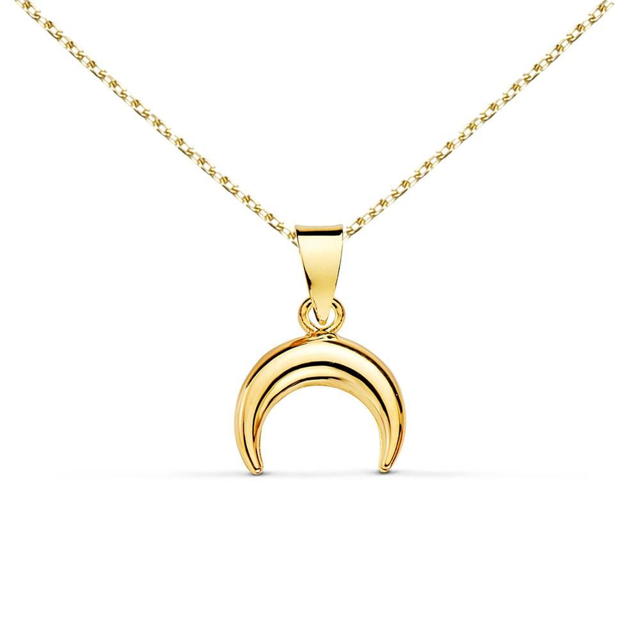L'ATELIER D'AZUR Collier - Pendentif Or 18 Carats 750/000 Jaune  - Corne - Chaine Dorée