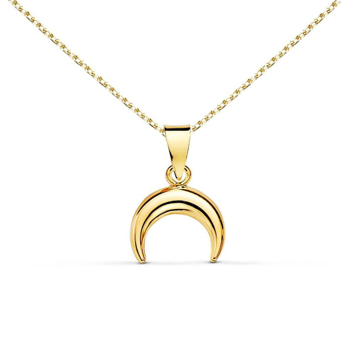 L'ATELIER D'AZUR Collier - Pendentif Or 18 Carats 750/000 Jaune  - Corne - Chaine Dorée