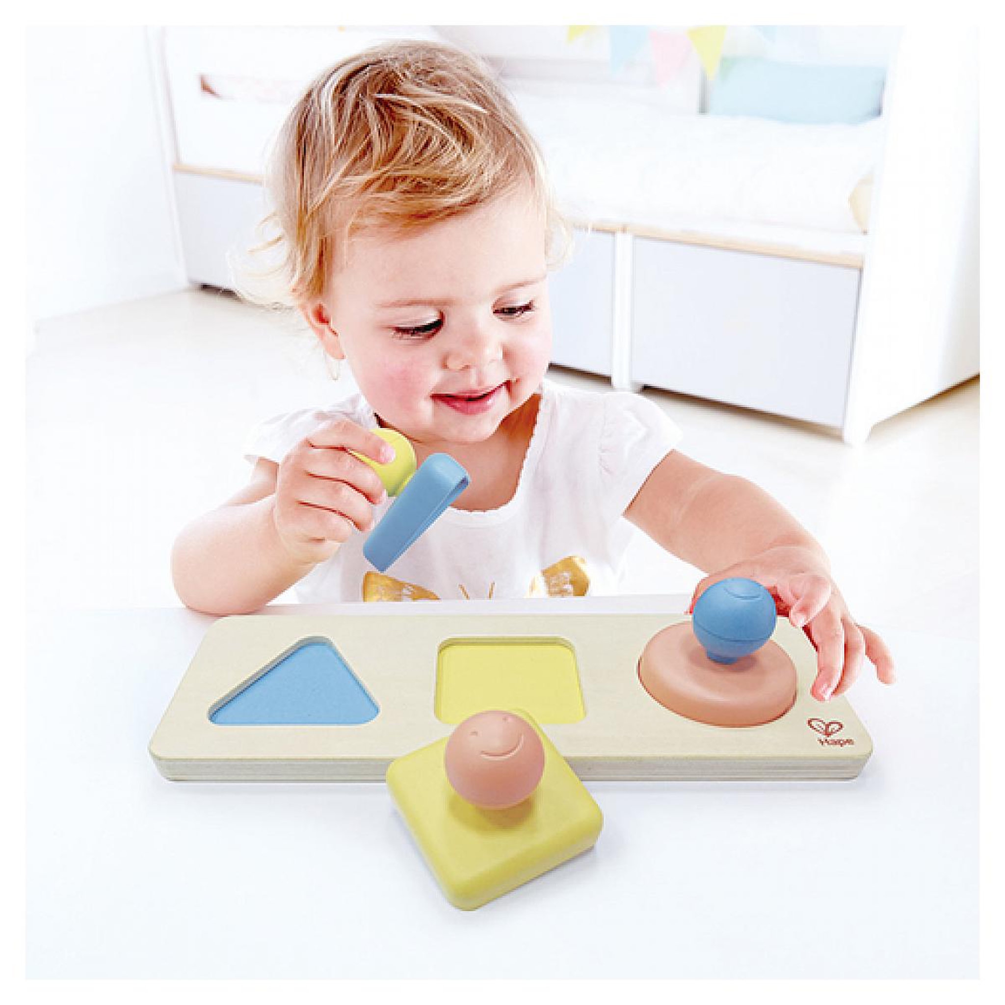 Voir la diapositive 2 : Hape Puzzle Montessori de tri de formes en riz japonais – Éducatif et sans BPA