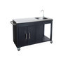 Voir la diapositive 1 : SWEEEK Cuisine extérieure en acier noir L139xP70.6xH113 cm