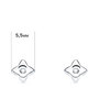 Voir la diapositive 2 : L'ATELIER D'AZUR Boucles d'Oreilles Etoiles Solitaires Diamants de Synthèse 0.04 Carats - Or 18 Carats 750 Blanc