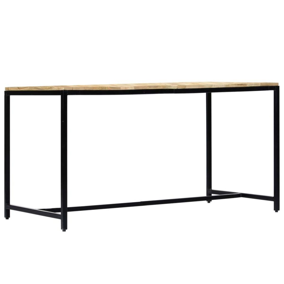 VIDAXL Table a manger 140x70x75 cm Bois de manguier massif brut