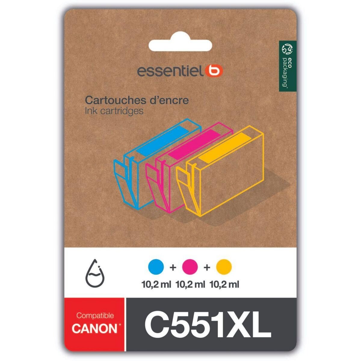 ESSENTIEL B Cartouche d'encre C551 XL 3 couleurs